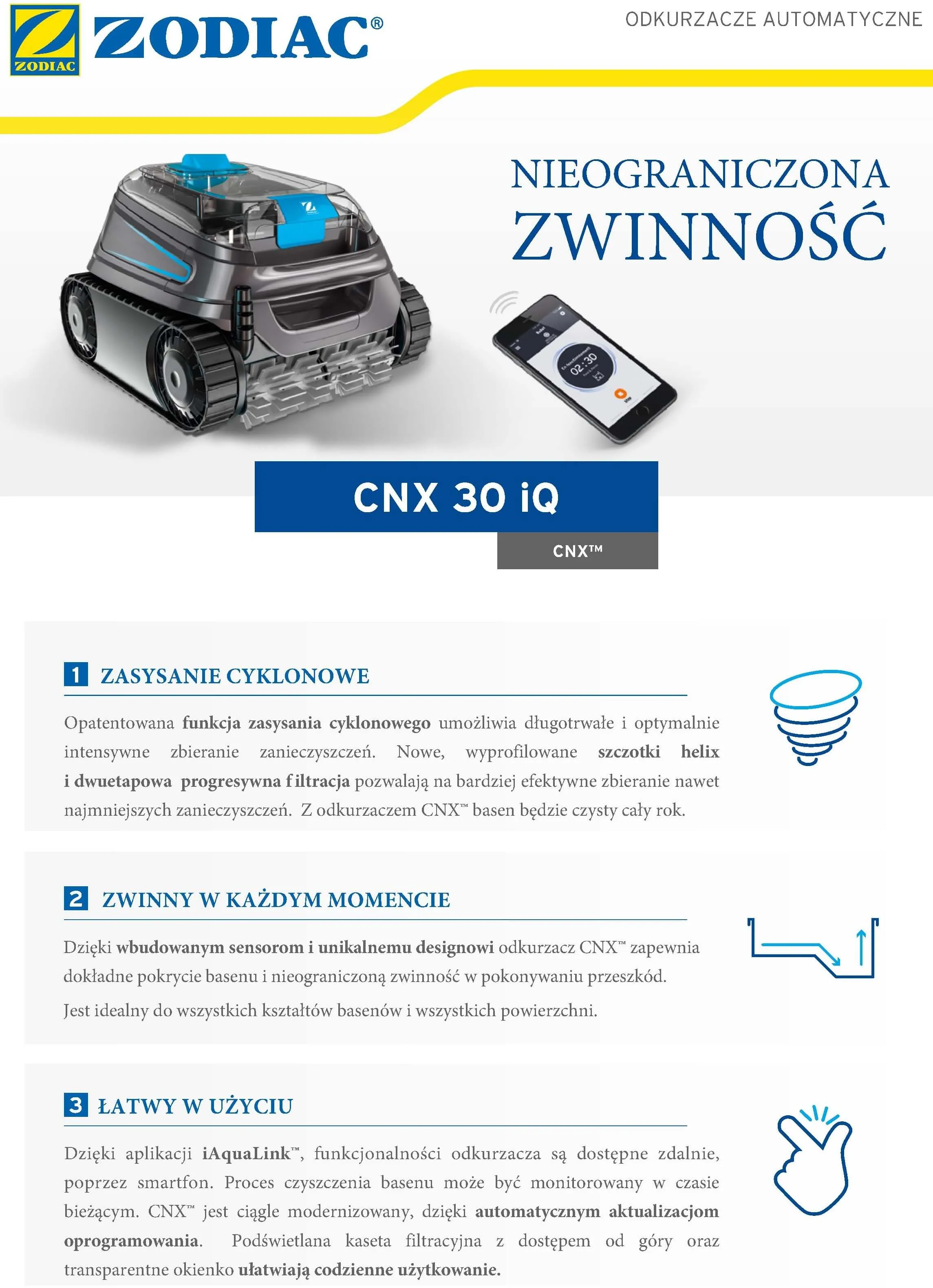 Odkurzacz Basenowy Zodiac CNX 30 iQ